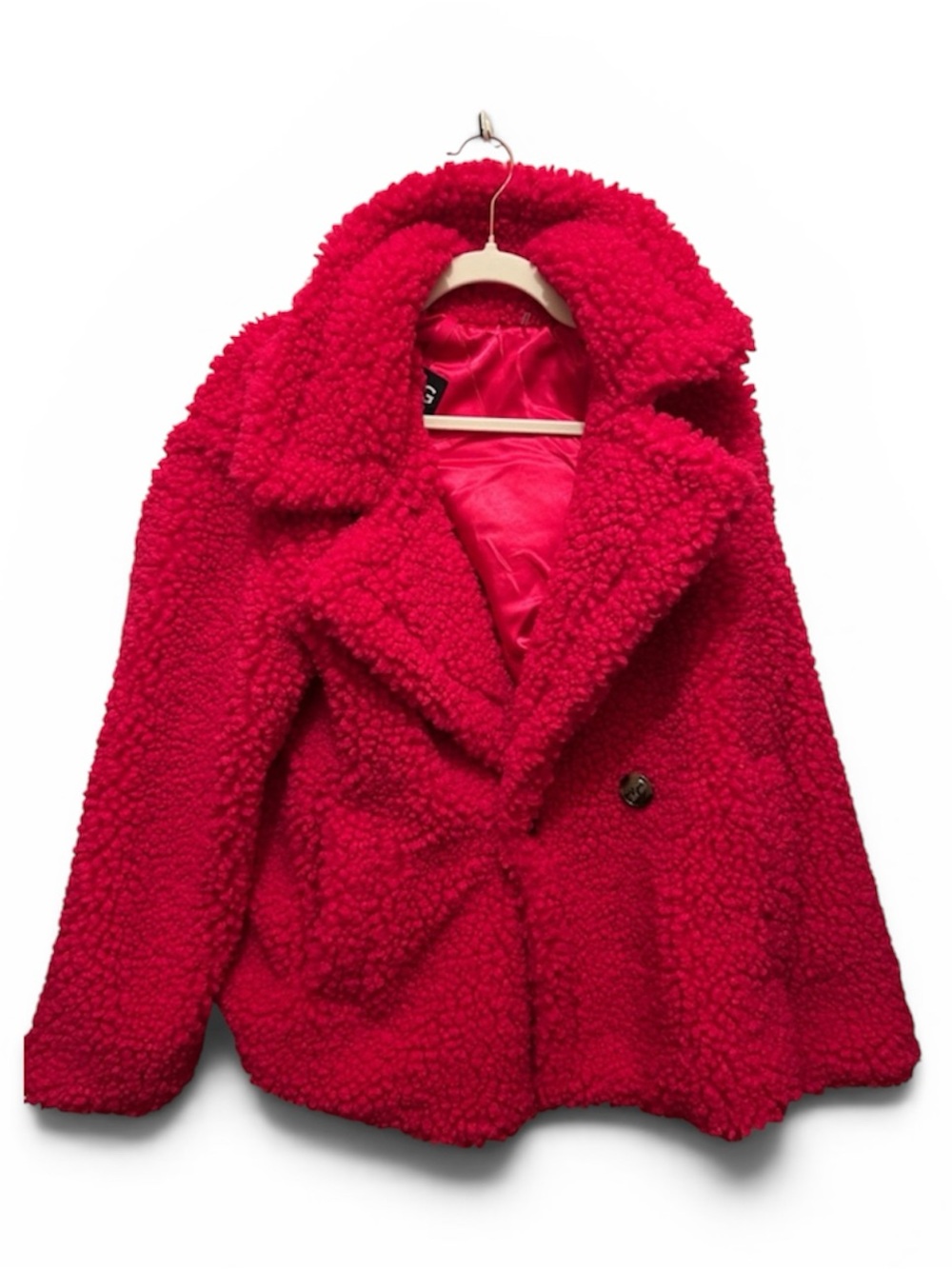 UGG Hot Pink Teddy Peacoat
